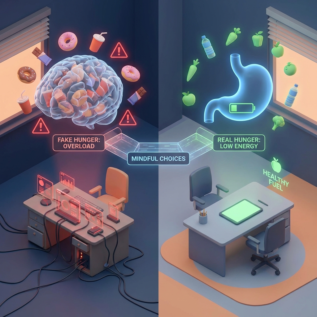 가짜 배고픔 vs 진짜 배고픔, 3초 만에 구별법 / 2026 최신 가이드