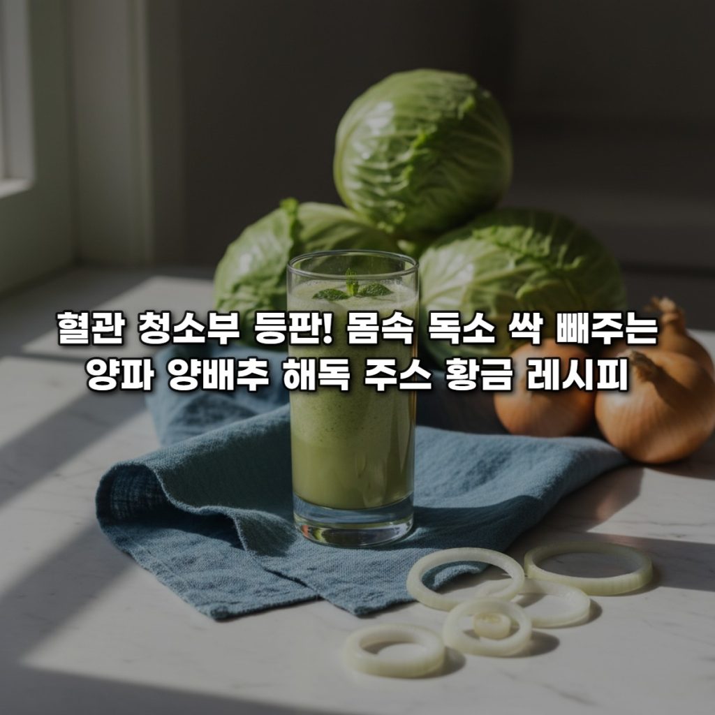 혈관 청소부 등판! 몸속 독소 싹 빼주는 양파 양배추 해독 주스 황금 레시피