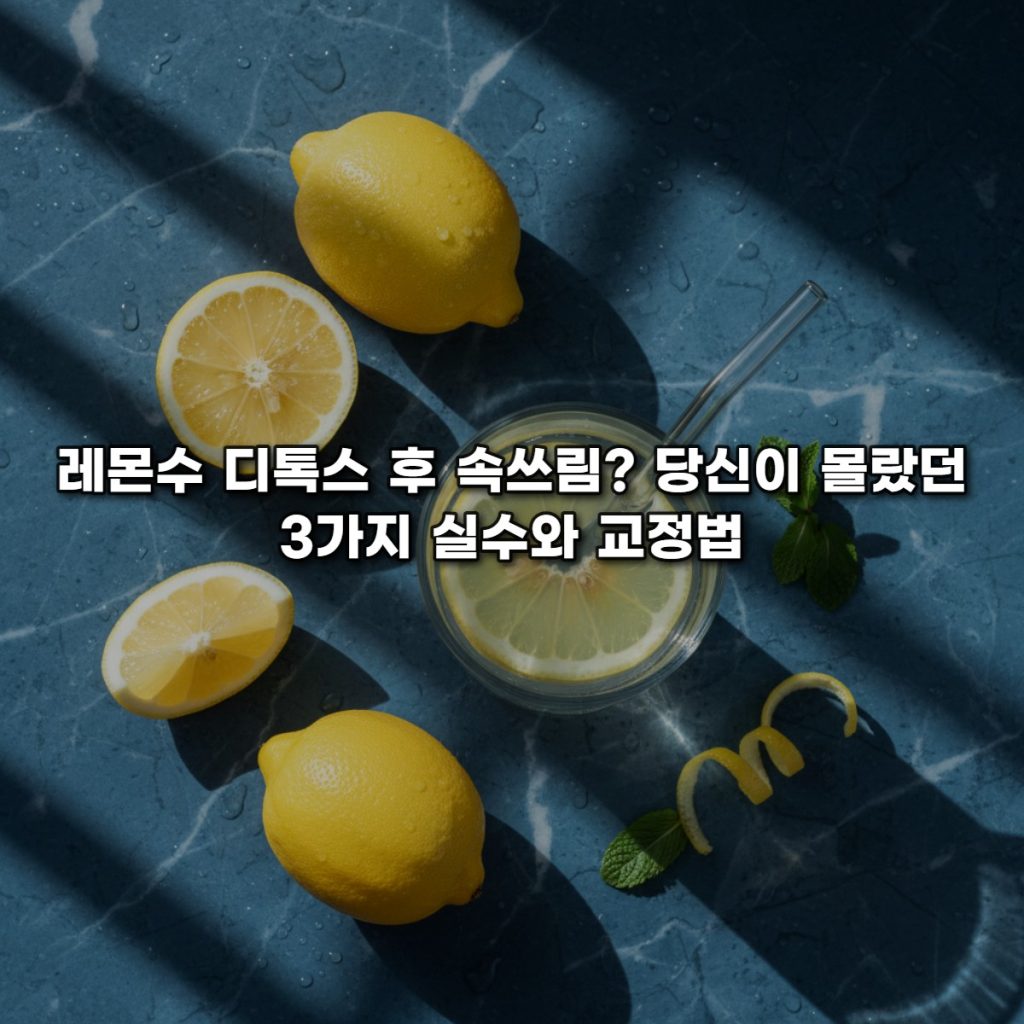레몬수 디톡스 후 속쓰림? 당신이 몰랐던 3가지 실수와 교정법