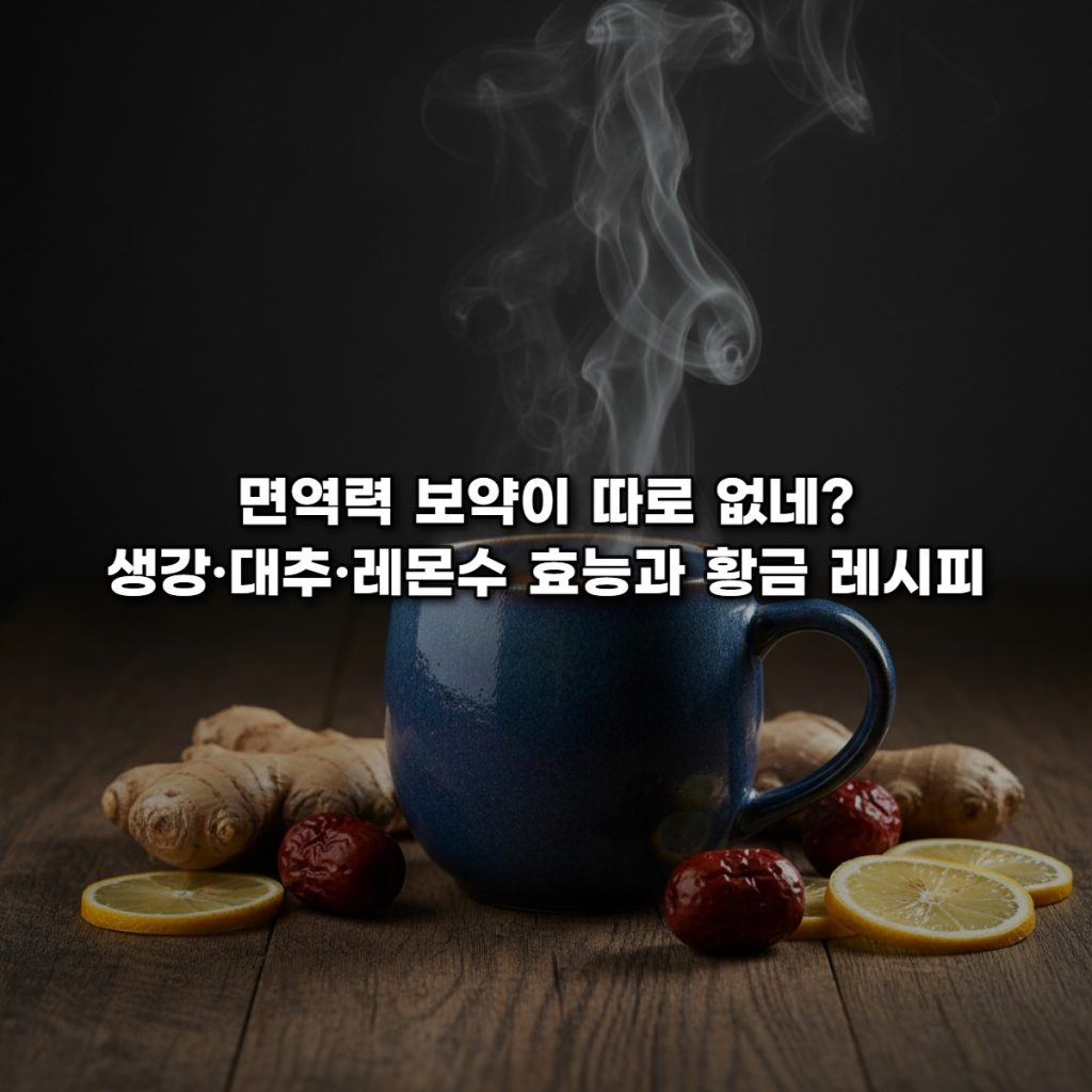 환절기 건강 끝판왕! 생강 대추 레몬차로 면역력 200% 올리는 법