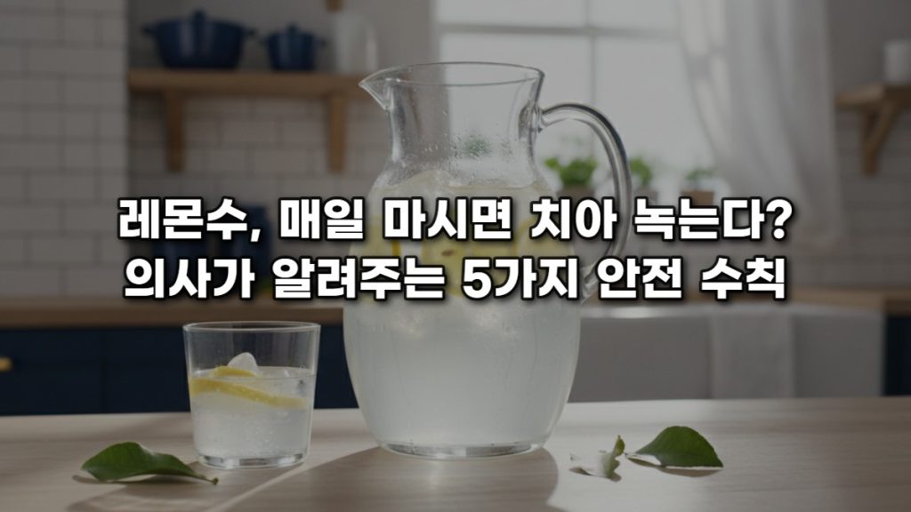 레몬수, 매일 마시면 치아 녹는다? 의사가 알려주는 5가지 안전 수칙