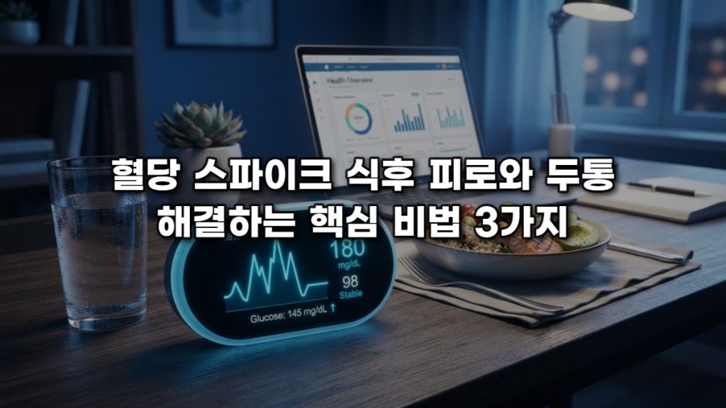 혈당 스파이크 식후 피로와 두통 해결하는 핵심 비법 3가지