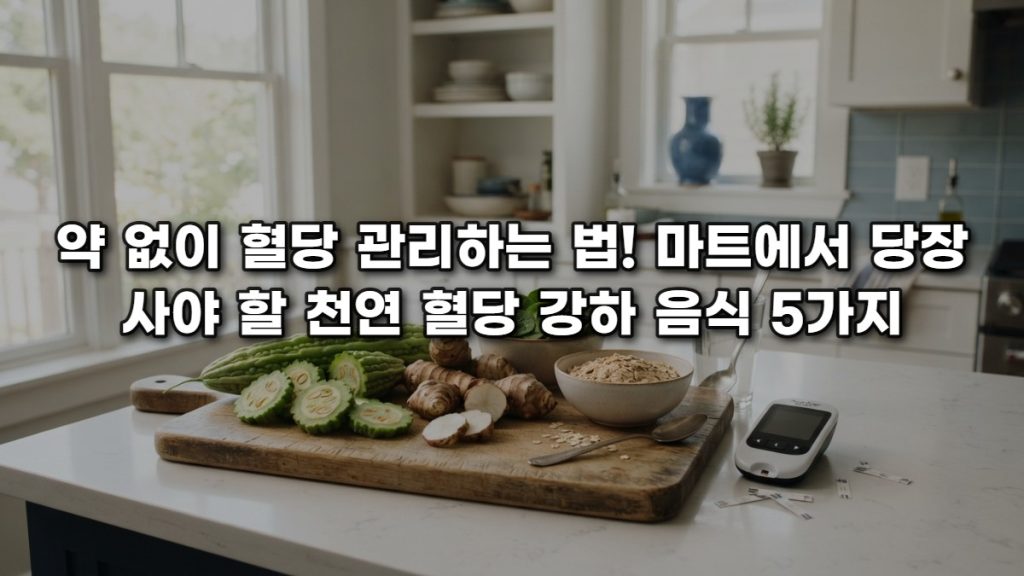 약 없이 혈당 관리하는 법! 마트에서 당장 사야 할 천연 혈당 강하 음식 5가지