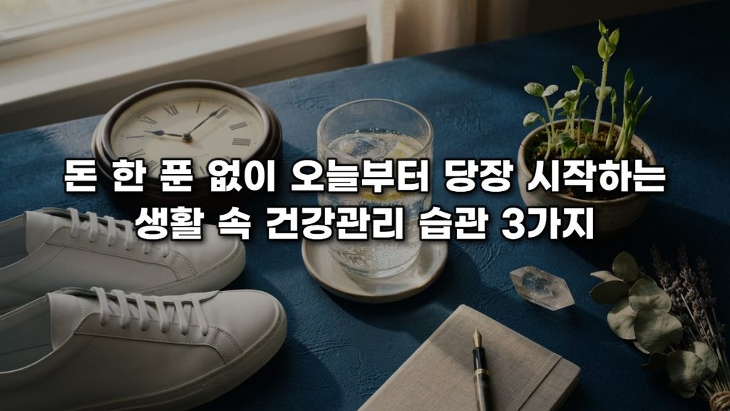 돈 한 푼 없이 오늘부터 당장 시작하는 생활 속 건강관리 습관 3가지