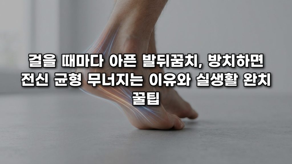 걸을 때마다 아픈 발뒤꿈치, 방치하면 전신 균형 무너지는 이유와 실생활 완치 꿀팁