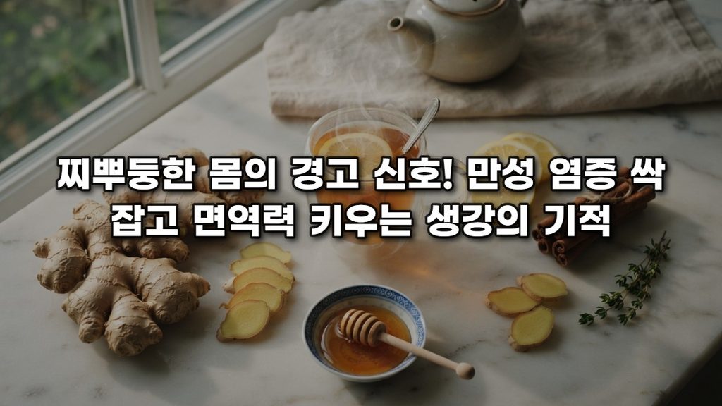 찌뿌둥한 몸의 경고 신호! 만성 염증 잡고 면역력 극대화하는 생강의 비밀
