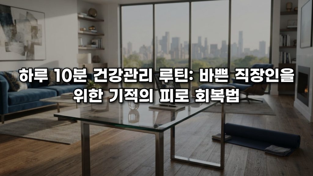 하루 10분 건강관리 루틴: 바쁜 직장인을 위한 기적의 피로 회복법