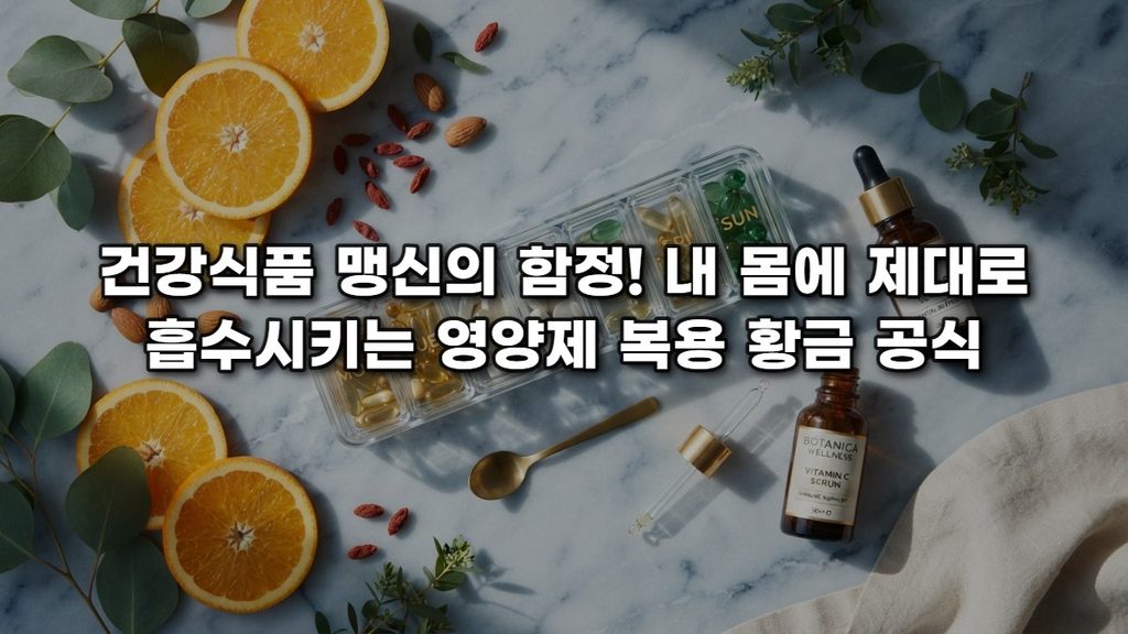 건강식품 맹신의 함정! 내 몸에 제대로 흡수시키는 영양제 복용 황금 공식