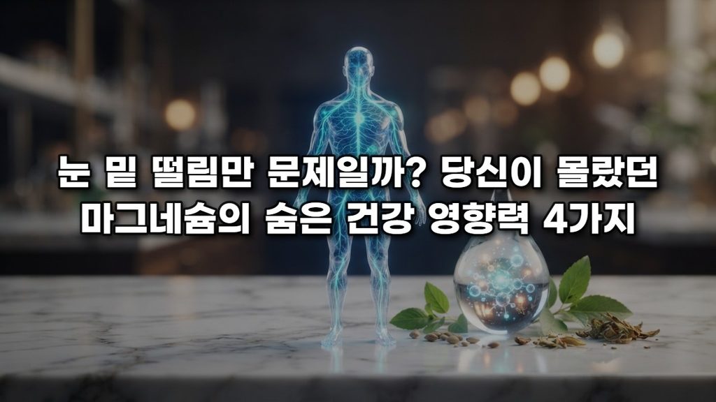 눈 밑 떨림만 문제일까? 당신이 몰랐던 마그네슘의 숨은 건강 영향력