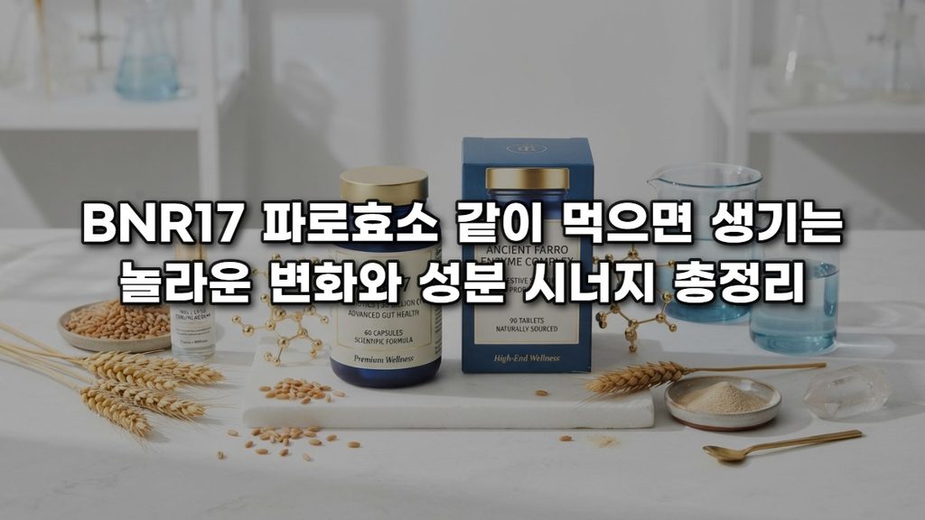BNR17 파로효소 같이 먹으면 생기는 놀라운 변화와 성분 시너지 총정리