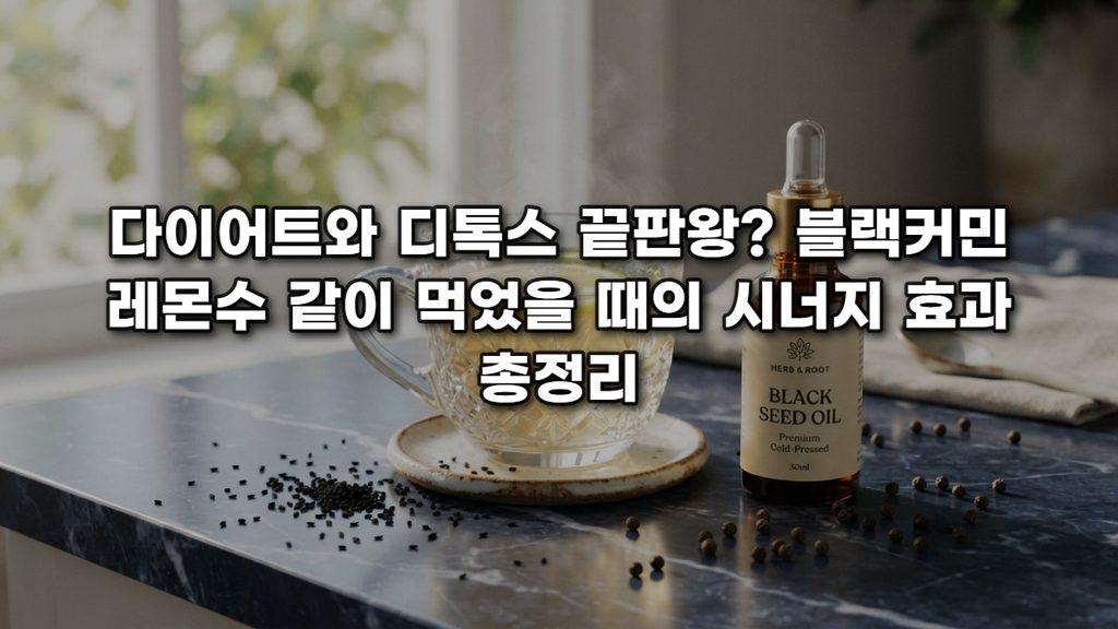 다이어트와 디톡스 끝판왕? 블랙커민 레몬수 같이 먹었을 때의 시너지 효과