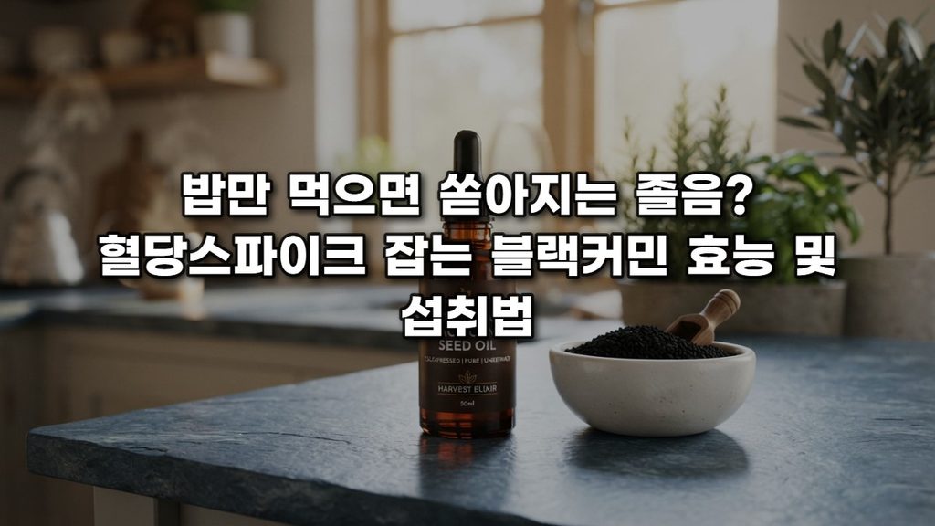 밥만 먹으면 쏟아지는 졸음의 비밀: 혈당스파이크 잡고 당뇨 완화 돕는 블랙커민 섭취법