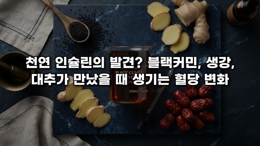천연 인슐린의 발견? 블랙커민, 생강, 대추가 만났을 때 생기는 혈당 변화